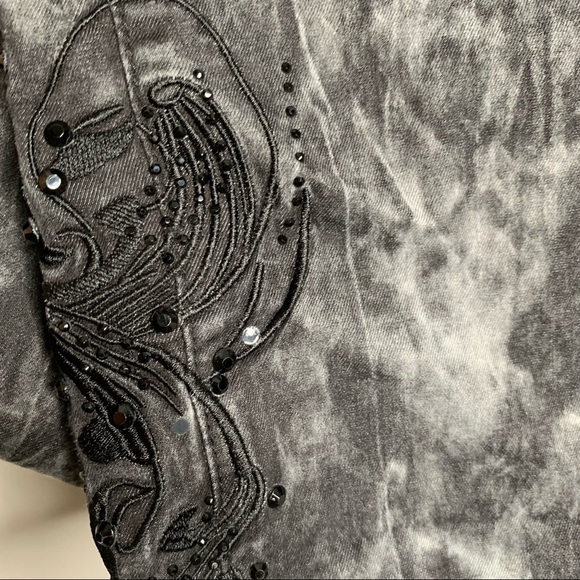 Soft Surroundings Women’s High-Rise Tye dye bejeweled pants size 10 - Picture 4 of 7